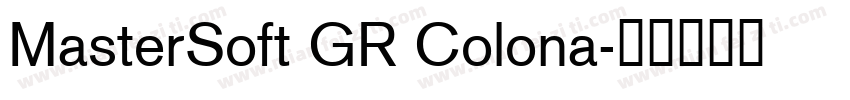 MasterSoft GR Colona字体转换